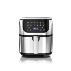 8.5Qt Air Fryer, 12-In-1 Large Air Fryer For Family, 400 F Rapid Air Crispy Technology, Roast Bake Dehydrate Reheat, 1800W