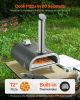 12' Outdoor Pizza Oven Portable Wood Pellet Pizza Oven Iron Spray Camping
