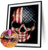 American skull diamond painting