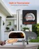 12' Outdoor Pizza Oven Portable Wood Pellet Pizza Oven Iron Spray Camping