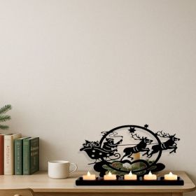 CIFbuy Vintage Iron Reindeer Candle Holder For Christmas Table And Mantel Decor(TikTok, Temu Pick-up Service) (Option: defaulttitle)