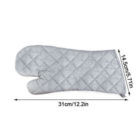 1 Piece Extra Long Oven Glove Mitts Heat Resistant Professional Flame Heat Proof Oven (mit size: 31cm)
