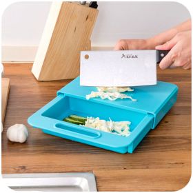 Multifunction Kitchen Chopping Blocks Sinks Drain Basket Cutting Board Vegetable Meat Tools Kitchen Accessories Chopping Board (Color4: Blue)