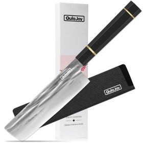 Qulajoy Chef Knife 8 Inch - Hand Forged Swedish Sandvik Steel Gyuto Cooking Knife - Professional Japanese Kitchen Knife - Classic Octagonal Handl (Option: Nakiri)