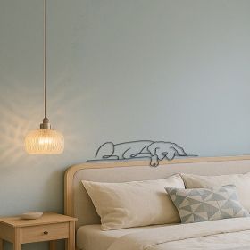 CIFbuy Minimalist Black Iron Dog Silhouette Wall Art Pet Memorial Gift Halloween Home Decor (TikTok, Temu Pick-up Service) (Option: defaulttitle)