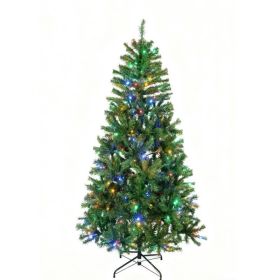 Artificial Christmas Tree, Colorful Lights, Green (Option: 4.5FT)
