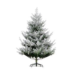 HOMCOM 6 Foot Artificial Christmas Tree, Pine Hinged Xmas Tree With 795 Realistic Branches, Steel Base, Auto Open, Green (Option: green)