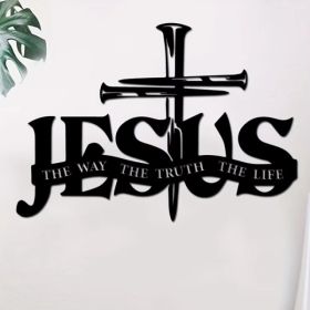CIFbuy Aluminum Jesus Cross Scripture Wall Art Christian Home Decor Gift(TikTok, Temu Pick-up Service) (Option: defaulttitle)